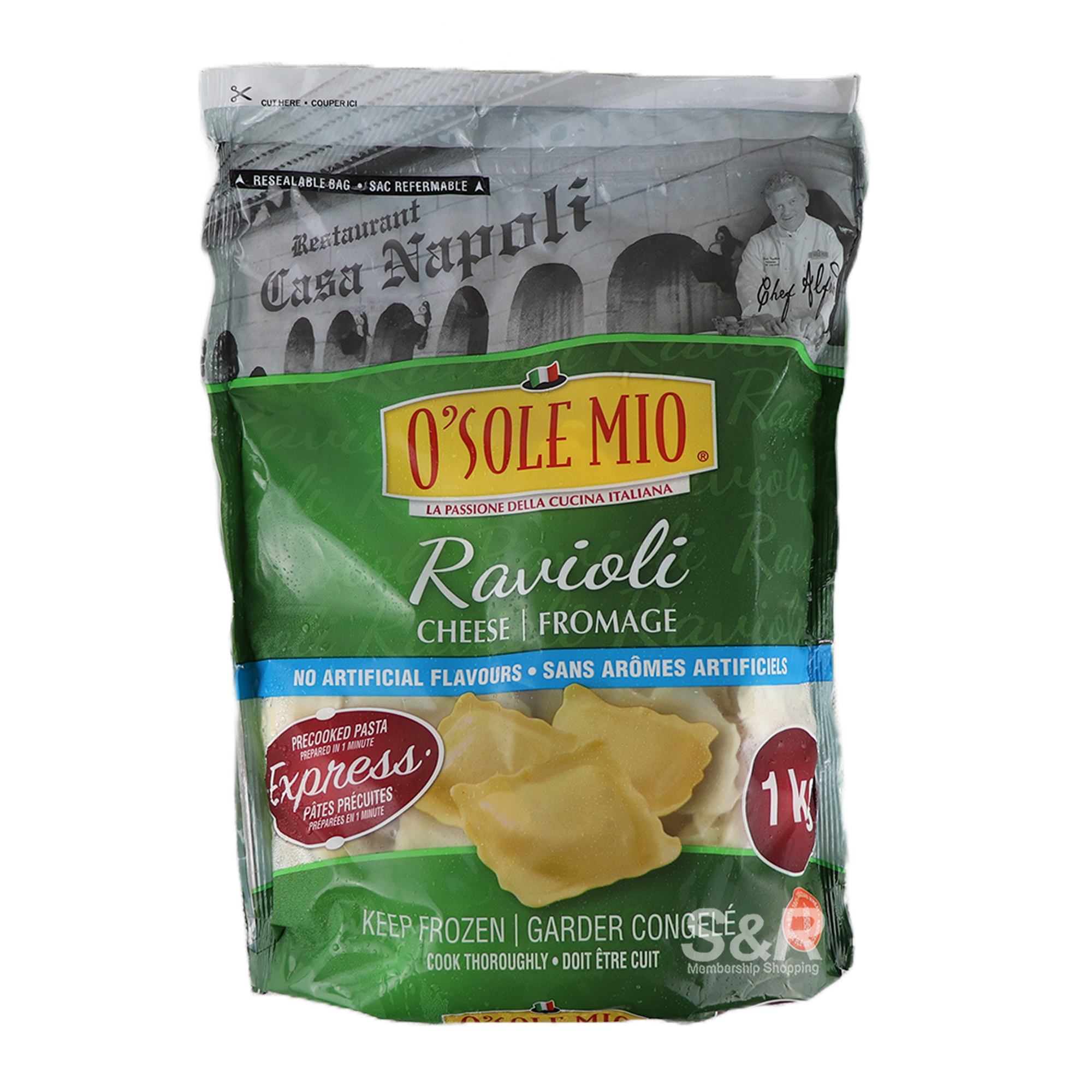 O Sole Mio Ravioli Cheese 1Kg